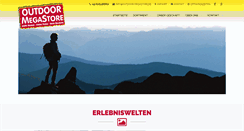 Desktop Screenshot of outdoor-megastore.de