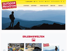 Tablet Screenshot of outdoor-megastore.de
